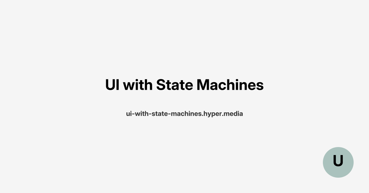 UI with State Machines